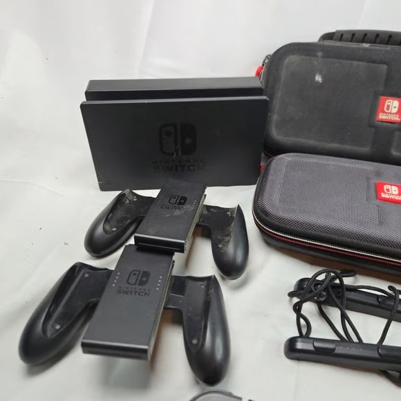 Nintendo Switch Console Bundle - Black and Red